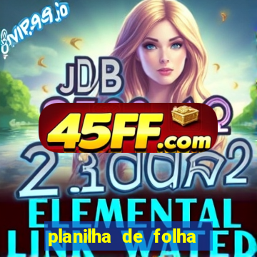 planilha de folha de pagamento
